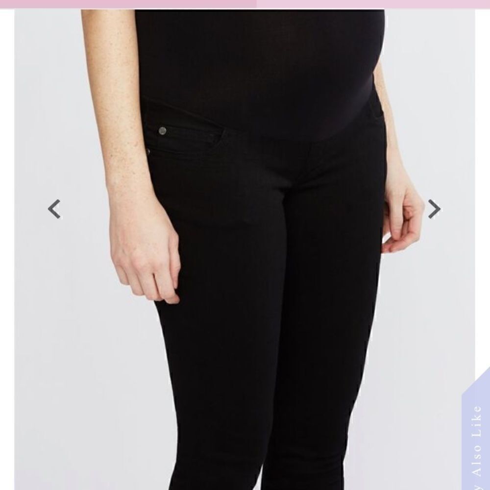 [indigo blue] black skinny maternity jeans EUC. #4 - Picture 2 of 5